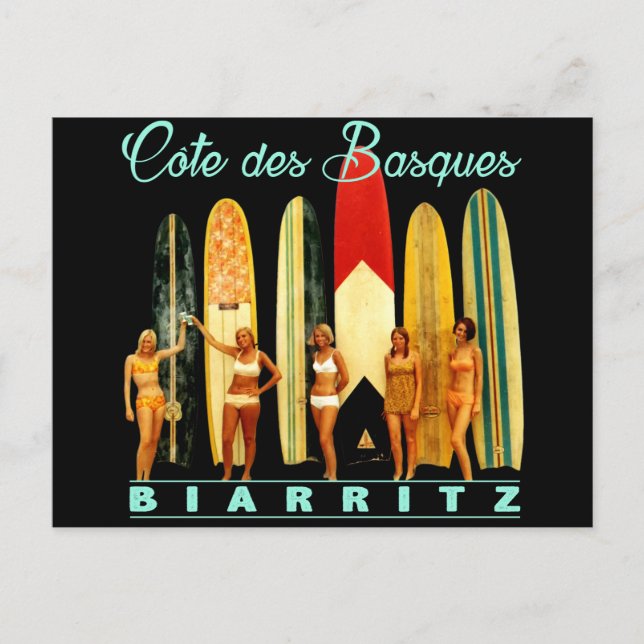 Cartão Postal Côte des Basques Biarritz (Frente)