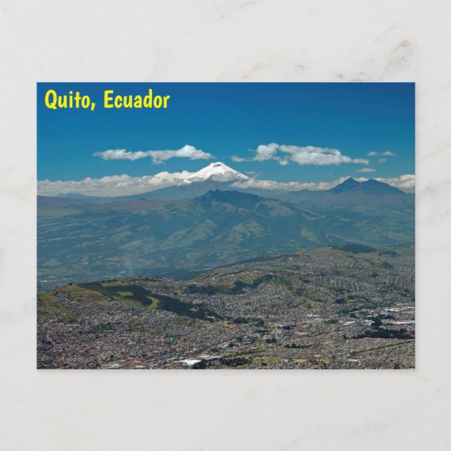 Cartão Postal Cotopaxi e Quito (Frente)