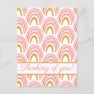 Cartão Postal Cotovelo Rosa Pensando Em Você