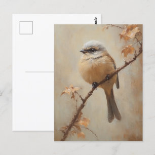 Cartão Postal Cottagecore da Aquarela de Aves Aquáticas
