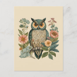 Cartão Postal Cottagecore Owl