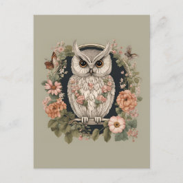 Cartão Postal Cottagecore Owl