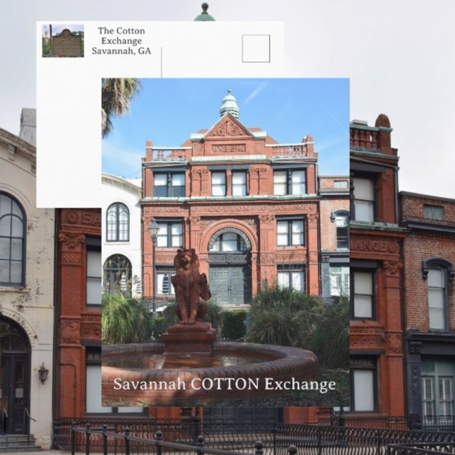 Cartão Postal Cotton Exchange Savannah Georgia Fotográfica (Criador carregado)