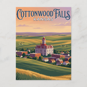 Cartão Postal Cottonwood Falls Kansas