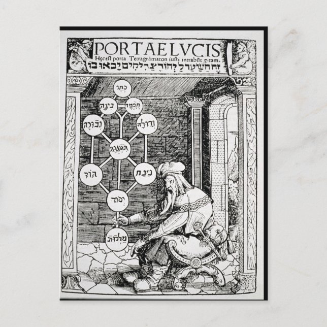 Cartão Postal Coubalista judeu segurando uma seia (Frente)