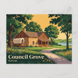 Cartão Postal Council Grove, Kansas Kansas