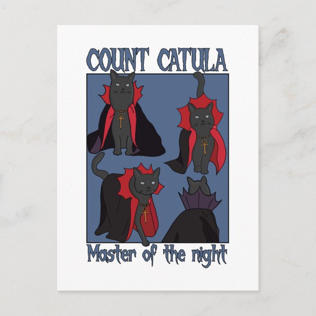 Cartão Postal Count Catula Master of the Night (Frente)