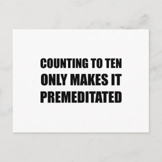Cartão Postal Counting Ten Premeditated