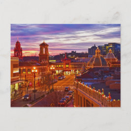 Cartão Postal Country Club Plaza Lights, Sunset, Kansas City, MO