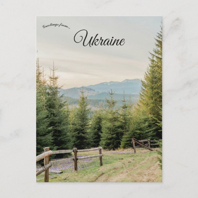 Cartão Postal Countryside in Ukraine (Frente)