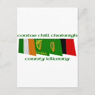Cartão Postal County Kilkenny Flags