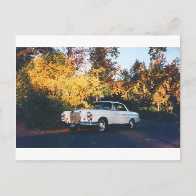 Cartão Postal Coupe Mercedes-Benz 220SEb de 1965 (Frente)