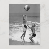 Couple Playing with a Beachball