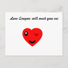 Cartão Postal Coupon do Amor vai lavar o seu carro
