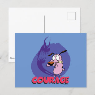 Cartão Postal Courage the Cowardly Dog   Shadow Graphic
