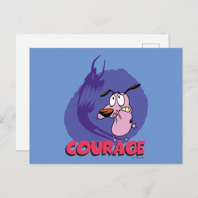 Cartão Postal Courage the Cowardly Dog | Shadow Graphic (Frente/Verso)