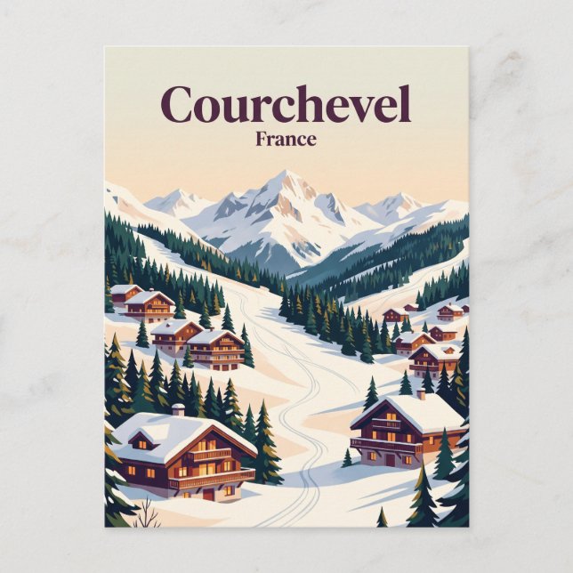 Cartão Postal Courchevel França (Frente)