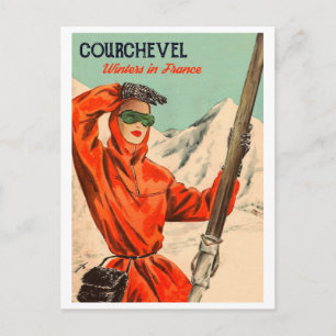 Cartão Postal Courchevel Posh Girl