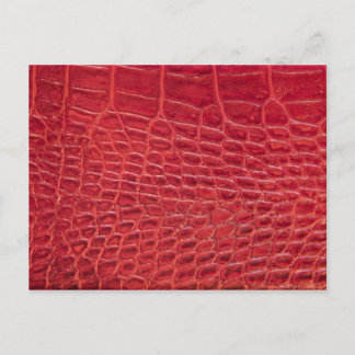 Cartão Postal Couro-jacaré vermelho-escura