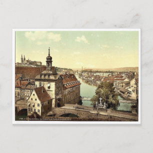 Cartão Postal Court house, Bamberg, Bavaria, Alemanha vintage Ph