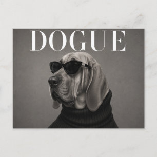 Cartão Postal Couture Canina de Luxo Bloodhound