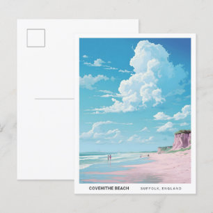 Cartão Postal Covehithe Beach Suffolk England Viagens vintage