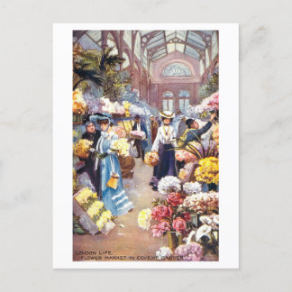 Cartão Postal Covent Garden Flower Market London Vintage
