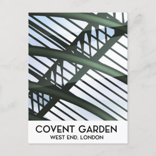 Cartão Postal Covent Garden, Londres, pôster de viagem estilo vi