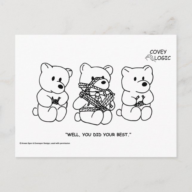 Cartão postal Covey Logic "Do Your Best" (Faça o s (Frente)