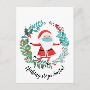 Cartão Postal covid19 2020 nada pára Papais noeis de natal