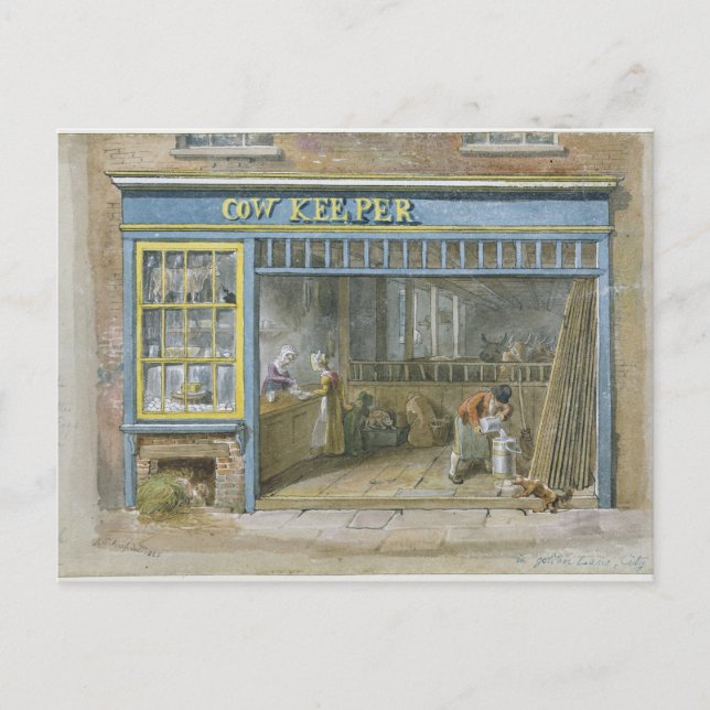Cartão Postal Cow Keeper, 1825 (Frente)
