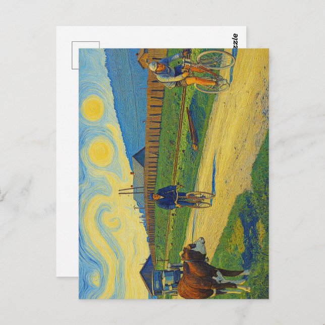 Cartão Postal Cow Watching Jules Buysse Tour de France 1926 (Frente/Verso)