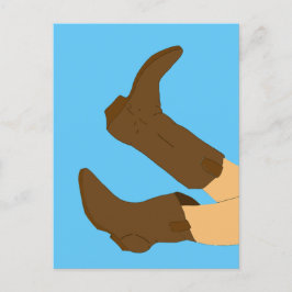 Cartão Postal Cowboy Boots Yee-Haw