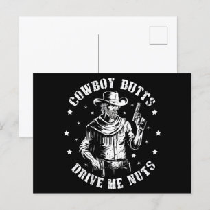 Cartão Postal Cowboy Butts Me Fazem Ficar Louco Cowboys Gays Vin