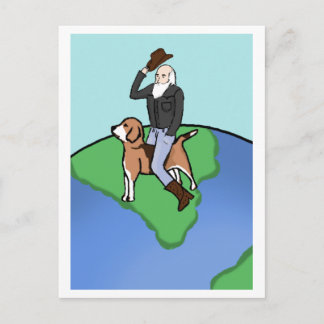 Cartão Postal Cowboy Darwin em "O Beagle"