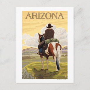 Cartão Postal Cowboy (Vista de Trás)Arizona