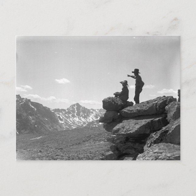 Cartão Postal Cowboys em um cume (Frente)