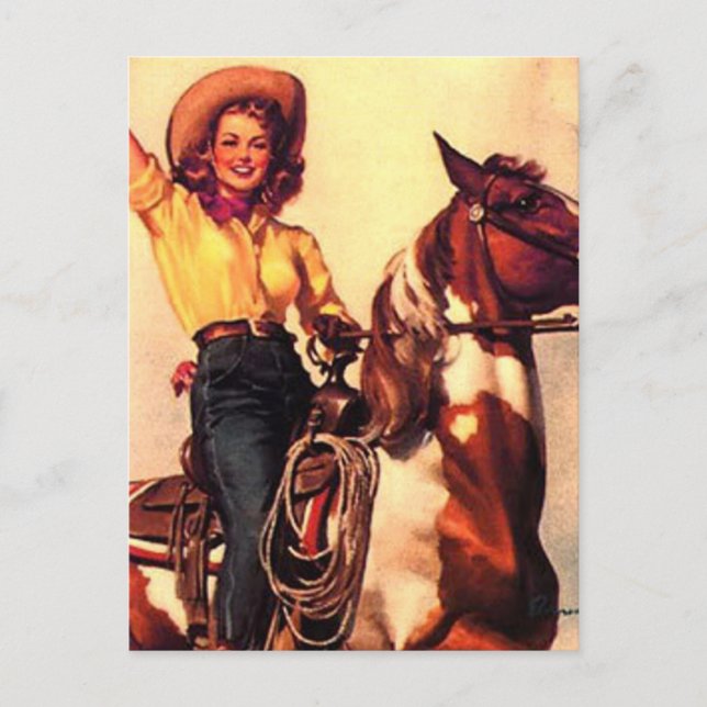 Cartão Postal Cowgirl (Frente)