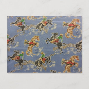 Cartão Postal Cowgirl Bronc Rider