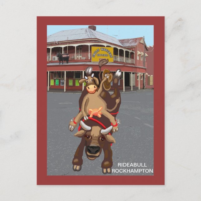 Cartão Postal Cowgirl Bullrider (Frente)