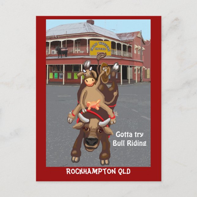 Cartão Postal Cowgirl Bullrider (Frente)