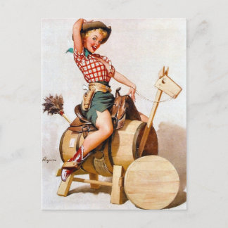 Cartão Postal Cowgirl Pin-Up 2