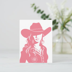 Cartão Postal Cowgirl Rosa Coca-Cola Cólvora Cólvora Ocidental