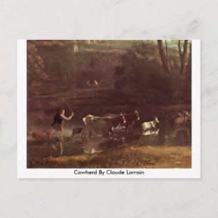 Cartão Postal Cowherd Por Claude Lorrain
