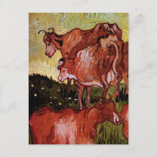 Cartão Postal Cows (after Jordaens) by Vincent van Gogh