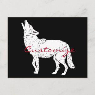 Cartão Postal Coyote Howling Thunder_Cove