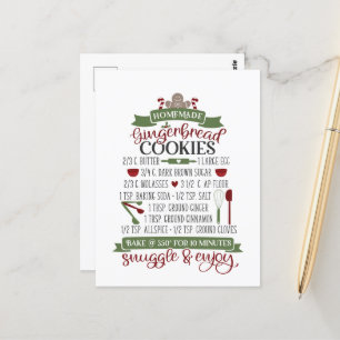 Cartão Postal cozinha caseira de pão de Natal Pos