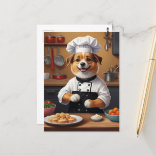 Cartão Postal Cozinha de Comida de Fazer Engraçado