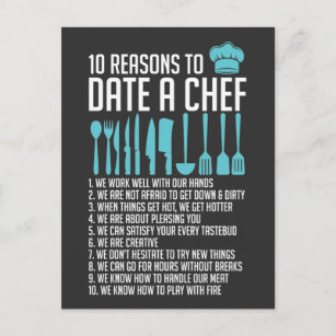 Cartão Postal Cozinha Engraçada Cozinha Chef Namorando Humor Sol