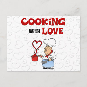 Cartão Postal Cozinhando com Amor